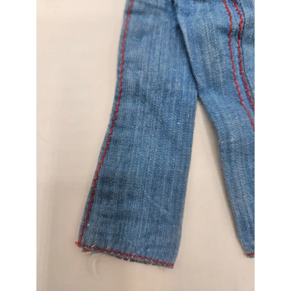 Barbie 1974 Chambray Jeans Vintage Blue Jean Red Lined‎